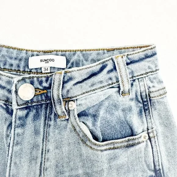 Suncoo Paris Jeans Ridley Light Wash Denim Size 34 France